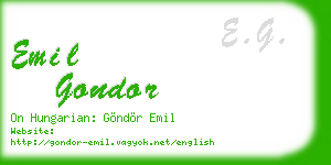 emil gondor business card