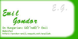 emil gondor business card